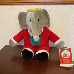 NEW 1991 Babar the Elephant 15" Plush Toy by Gund - Macy's Exclusive