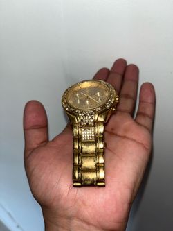Guess Gold-Tone Crystal Watch