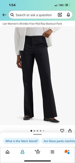 Lee Women's Wrinkle Free Mid Rise Bootcut Pant