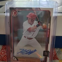 St.Louis Cardinals Mike O'Neill 2015 Bowman Prospects Rookie Autograph Baseball Card 