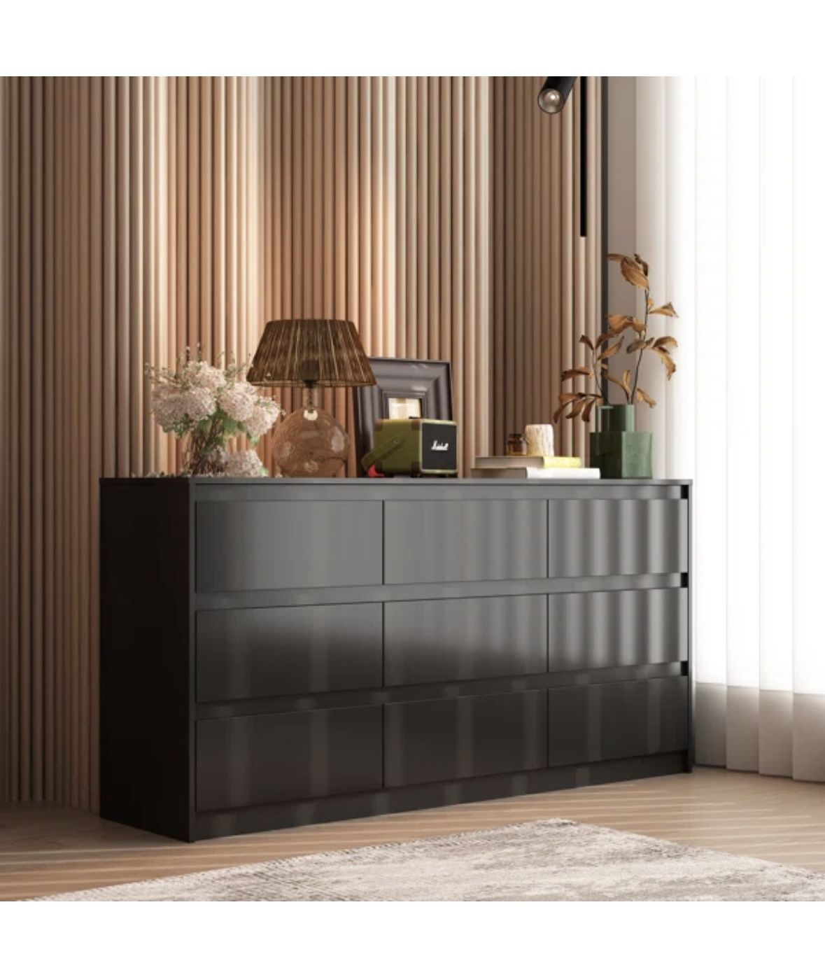 Black Bedroom Dresser (fully assembled)