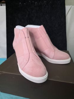 Paolo Pink Suede Ankle Bootie Round Toe Back Zip Solid Women's US 7.5 New with Box