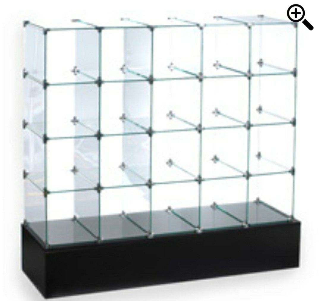 Glass Cube Display Shelves