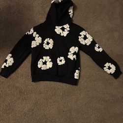 Denim Tear Cotton Black Hoodie 