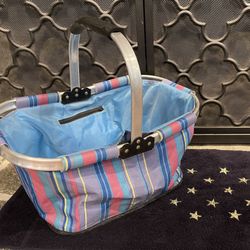 Foldable Picnic Basket Just In Time To Hold Your Party or Picnic Goods!