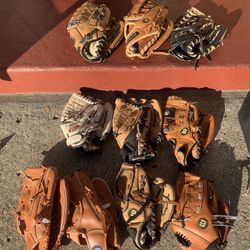 Various Youth Baseball Gloves Kids Gloves For Softball Lefty And Righty  Left Handed Right Handed 10 1/2 To 11”