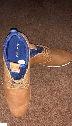 Aldo Dwirewiel Sneaker Size 10 Cognac Faux Leather for Sale in