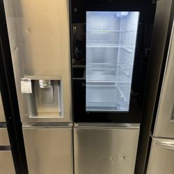 LG Side By Side Instaview Refrigerator - Full Size 28 Cu 