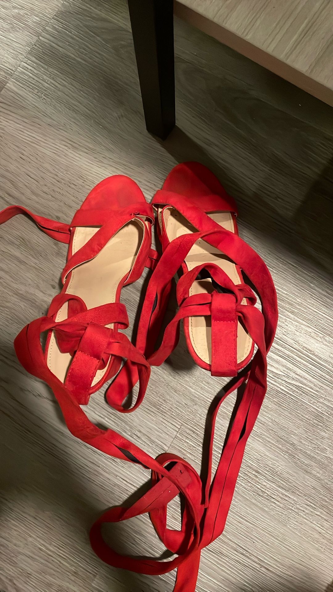 Red Strappy Heels