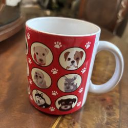 Puppies Dogs Red Mug New