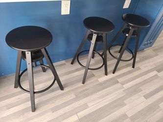 Black Wood Bar Stools
