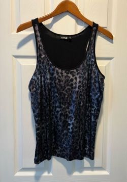 APT. 9 Black Sequin Leopard Print women’s Tank Top Size XL - Simi Valley