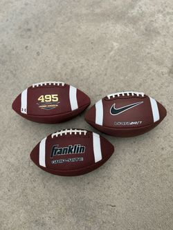 Nike Vapor 24/7, Under Armour 495, Franklin Grip-Rite - Lot Of 3 Footballs Used
