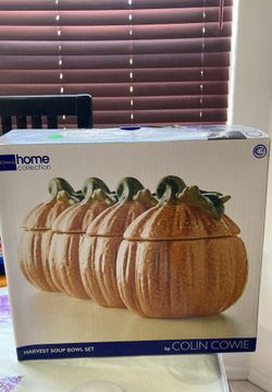 Pumpkin soup bowl with lids
