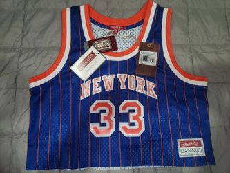 Women's New York Knicks Patrick Ewing Mitchell & Ness x DANNIJO Royal Fashion...