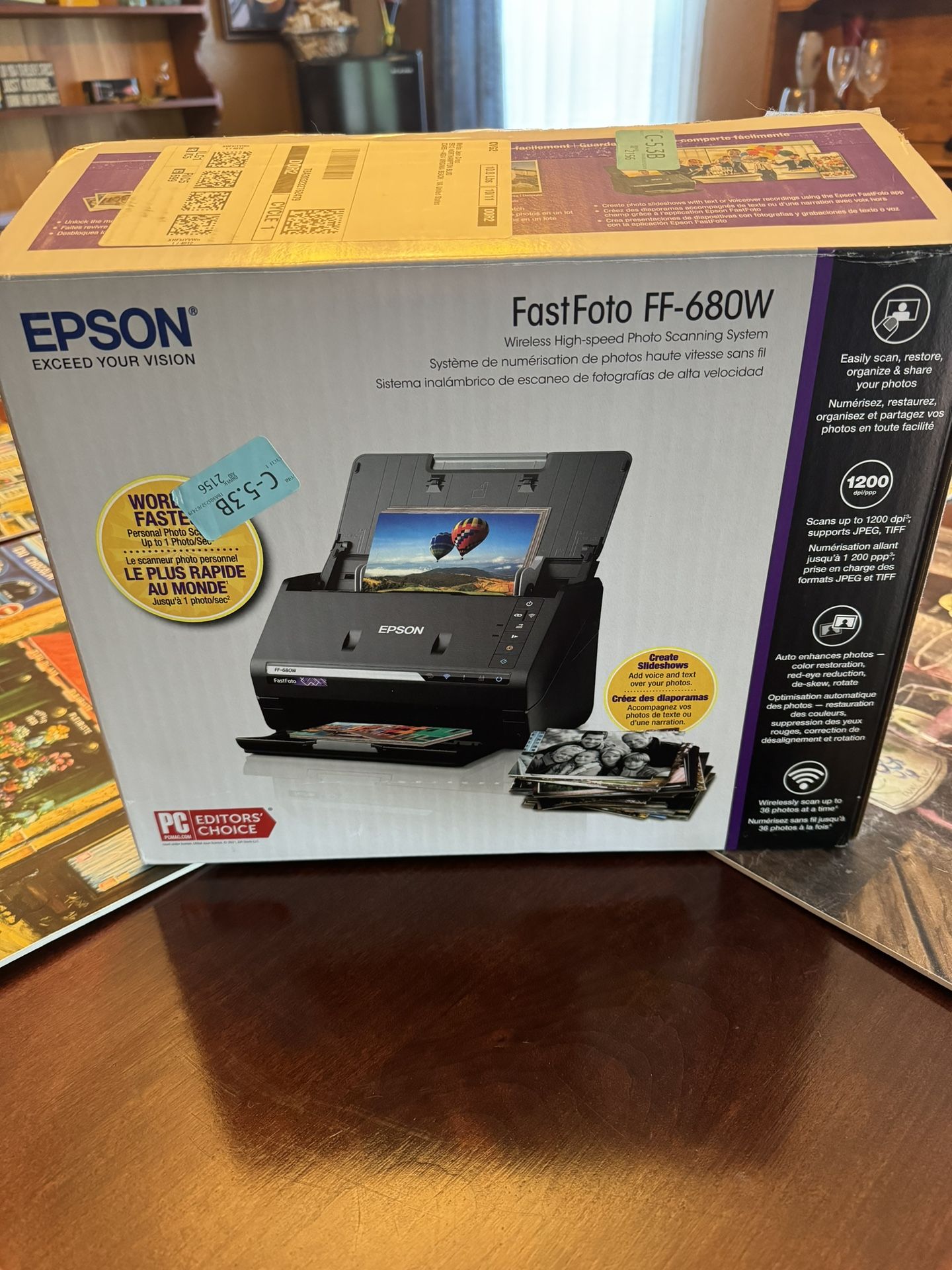 Epson FastFoto FF-680W Wireless High-speed Photo Scanner