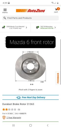 Mazda 6 front rotor