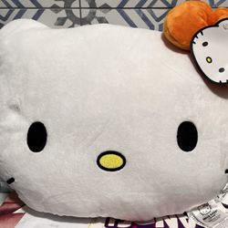 Hello Kitty Halloween Pillow Pumpkin Bow 