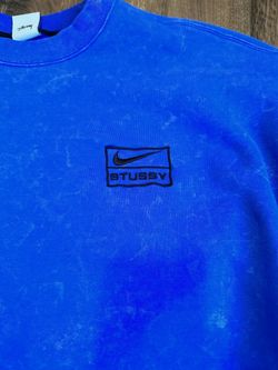 NIKE x STUSSY blue Acid Wash Crew Neck for Sale in Peyton, CO