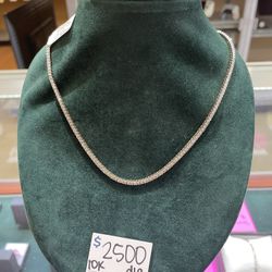 10k Tennis Necklace 