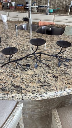 Wrought iron candle holder