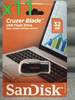 SanDisk Cruzer Blade 32GB USB Flash Drive x11