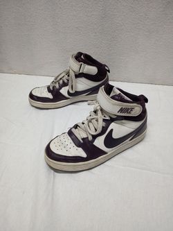 Nike Court Borough Mid 2 "Sail/White/Burgundy Ash" Grade School Boys' Shoe