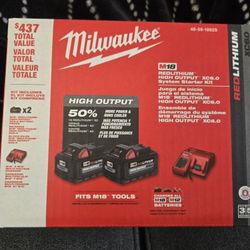 Milwaukee 6amp H.O. M18 Battery Kit W/Charger