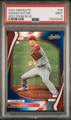 SHOHEI OHTANI /149 PSA 9 2022 Panini Absolute #26 Spectrum Blue