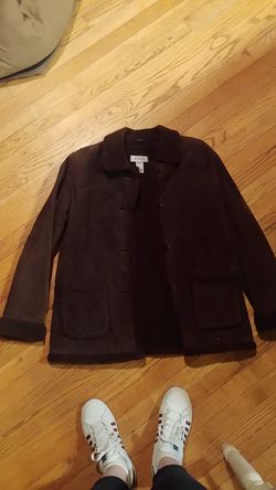Alfani size large women's suede/fleece coat