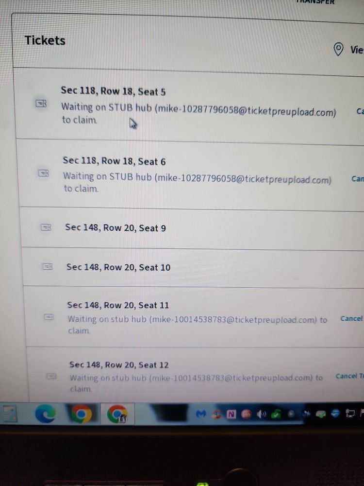 Dolphins VS Patriots Lower Bowl Tickets. 6 Tickets Sunday Sept 14