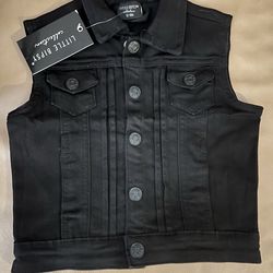 Little Bipsy collection 12-18 months black denim vest