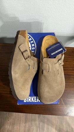 Birkenstock Boston Taupe Suede Multiple Sizes