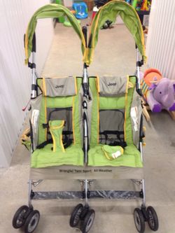 Twin jeep stroller see description