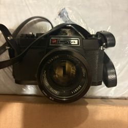 Camera, Telephone, Photo, Lens And Carrying Case