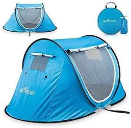 ABECOSPORT instant pop up tent. Amazon's Choice. $50 I never opened it.