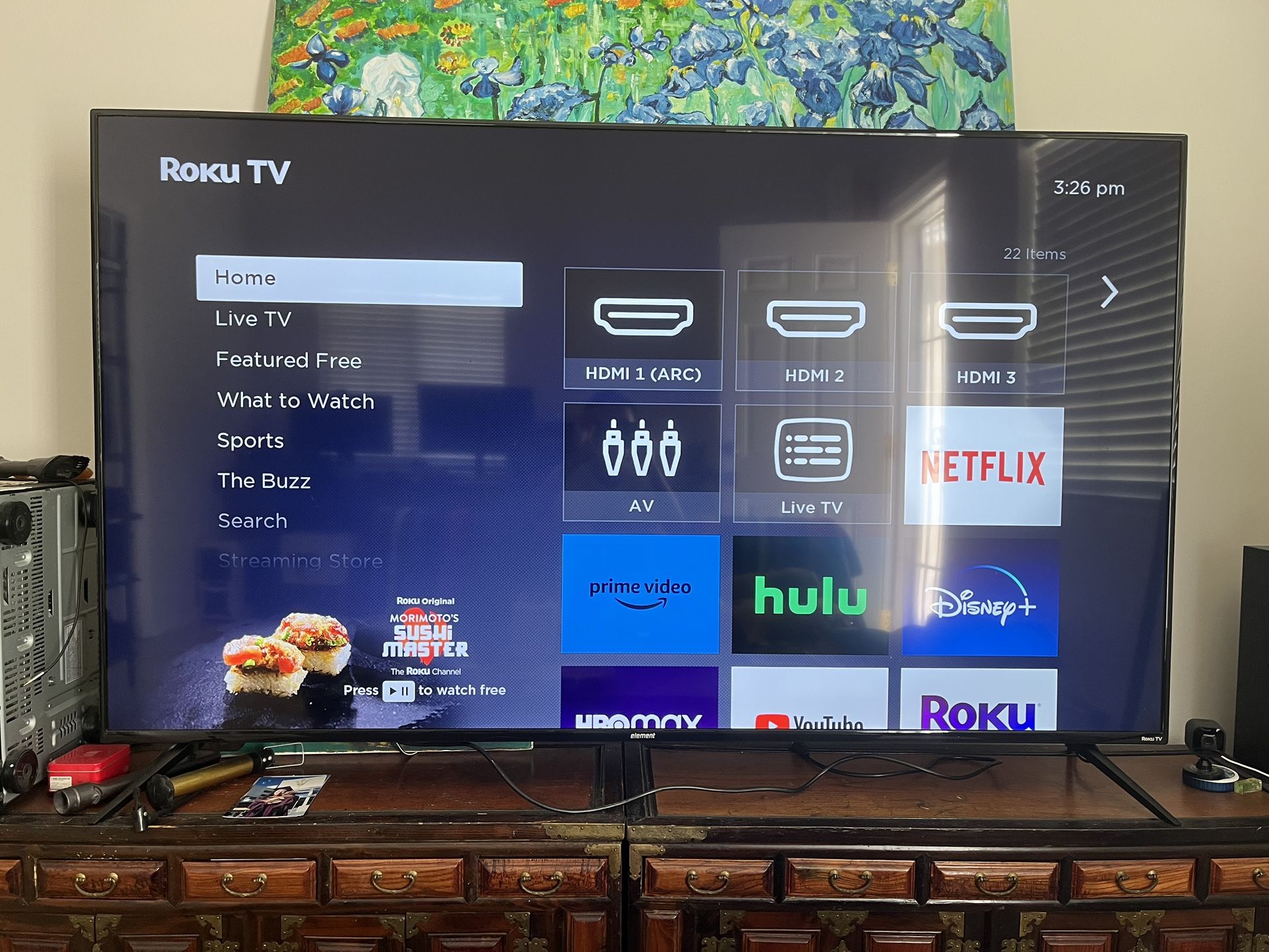 Element 70’ UHD 4K Roku Smart TV