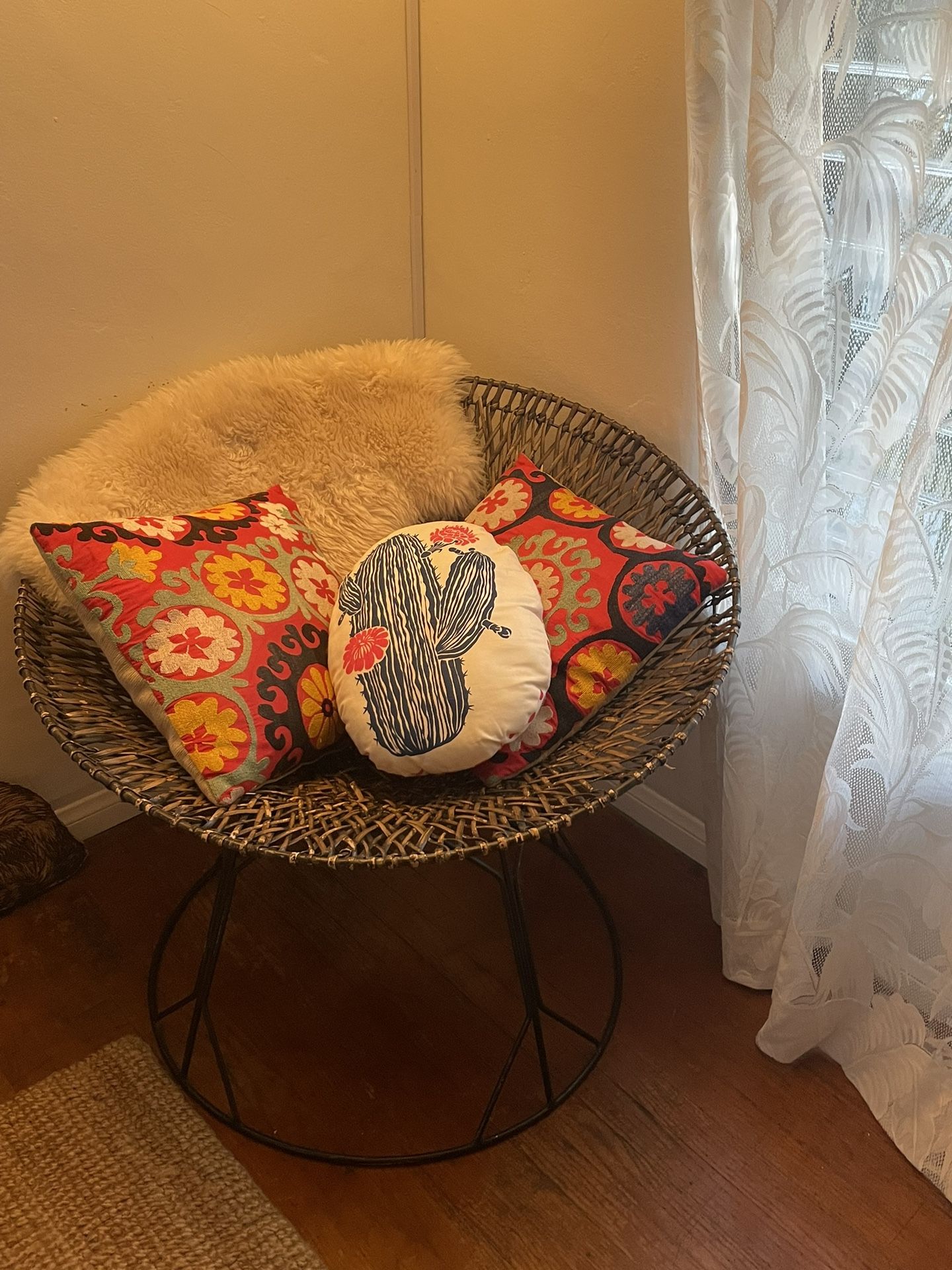 Cute Boho Papasan Saucer Woven Chair World Market