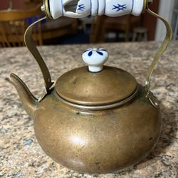 Vintage copper tea pot