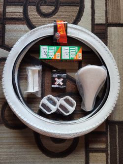 NEW Bicycle Bmx Parts Bundle 24" White