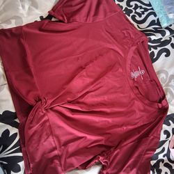 Ladies Dry Fit Front Twist SS Crop Top