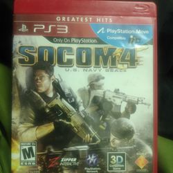 PS3 Game Socom 4 With Manual