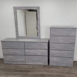 Dresser Whit Mirror And Chest - Cómoda Con espejo Y Gavetero 