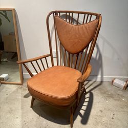 Ercol high back lounge chair mcm made in England