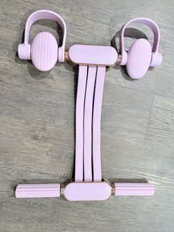 Pink Resistance Band Foot Pedal Exerciser