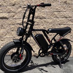 2000 Watt Dual/Twin Motor Scrambler Electric Ebike, 25ah Battery, 30mph, 30-60 Mile Range 