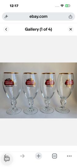 stella glass gold trim