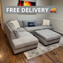 Gray Costco Sectional Couch 🛋️- FREE DELIVERY 🚚 