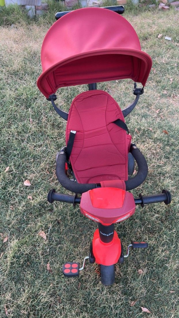 Gymax 6-in-1 Foldable Baby Tricycle/Stroller W/ Adjustable Handle
