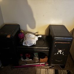 Antique Black Vanity 